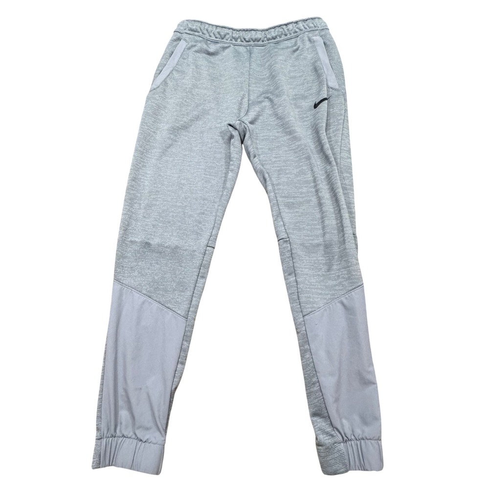 Nike Mens Dri-FIT Training Joggers Gray Tapered Athletic Sweatpants Medium